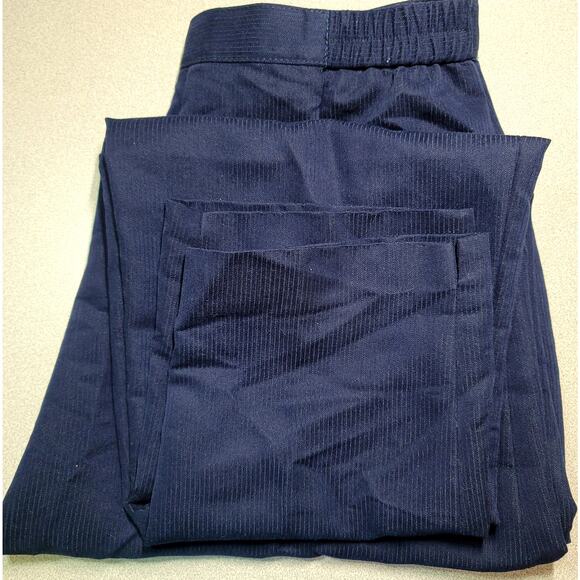 Signature By Jerell Navy Blue PInstripe Pleated Front Dress Pants 10 Lightweight - Picture 5 of 7